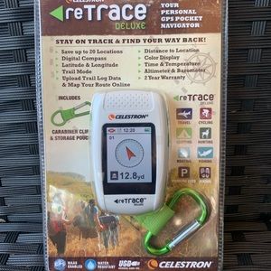 Celestron Retrace Deluxe Handheld GPS Outdoor Camp Boat Hunt Water Resistant